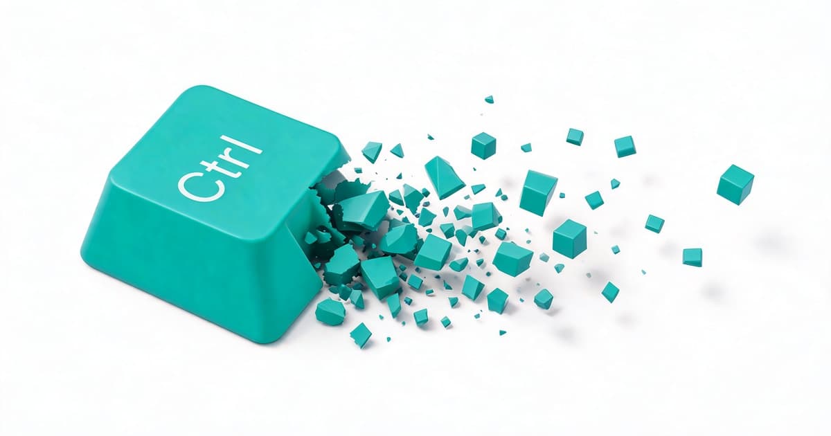 A teal Ctrl key set among rows of plain white keys, illustrating a site built to stand out.